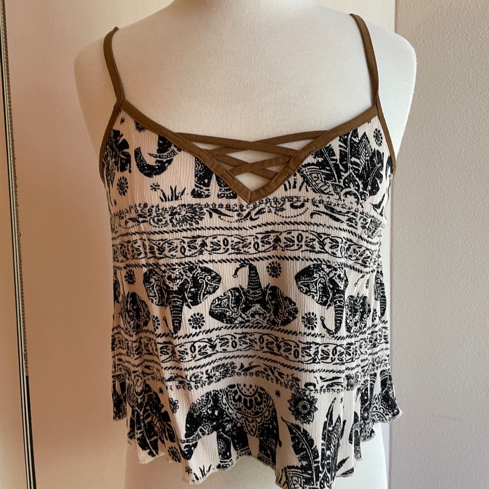 bohemian style crop top size small